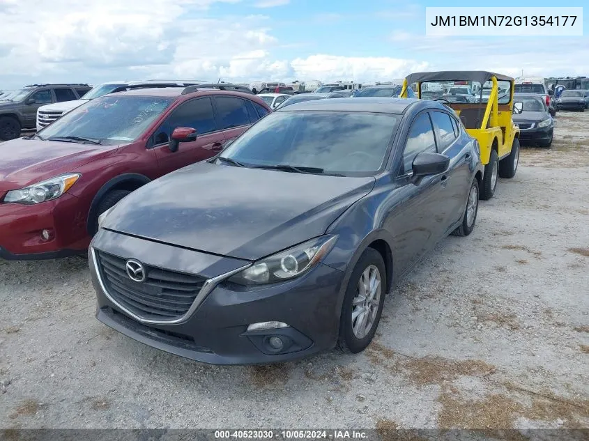 2016 Mazda 3 Grand Touring VIN: JM1BM1N72G1354177 Lot: 40523030