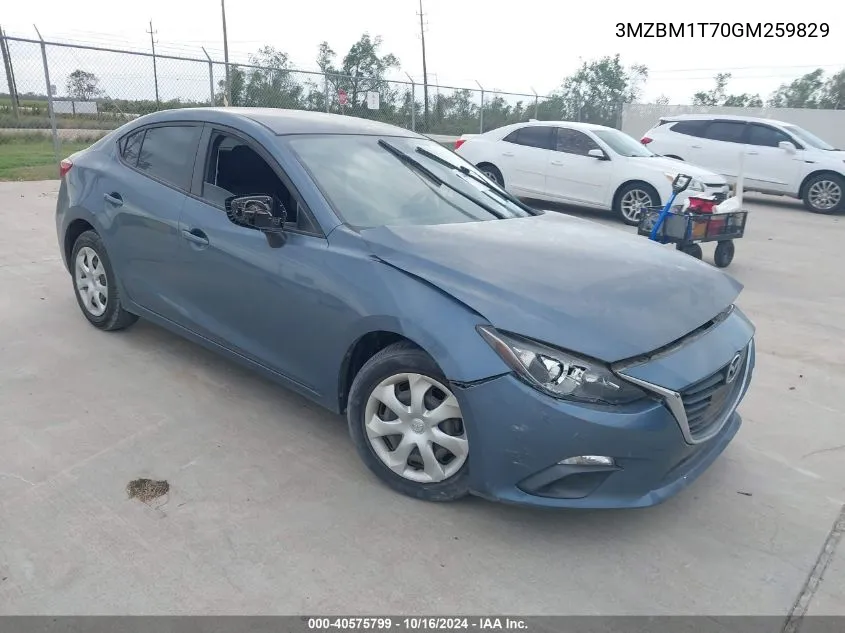 2016 Mazda Mazda3 I Sport VIN: 3MZBM1T70GM259829 Lot: 40575799