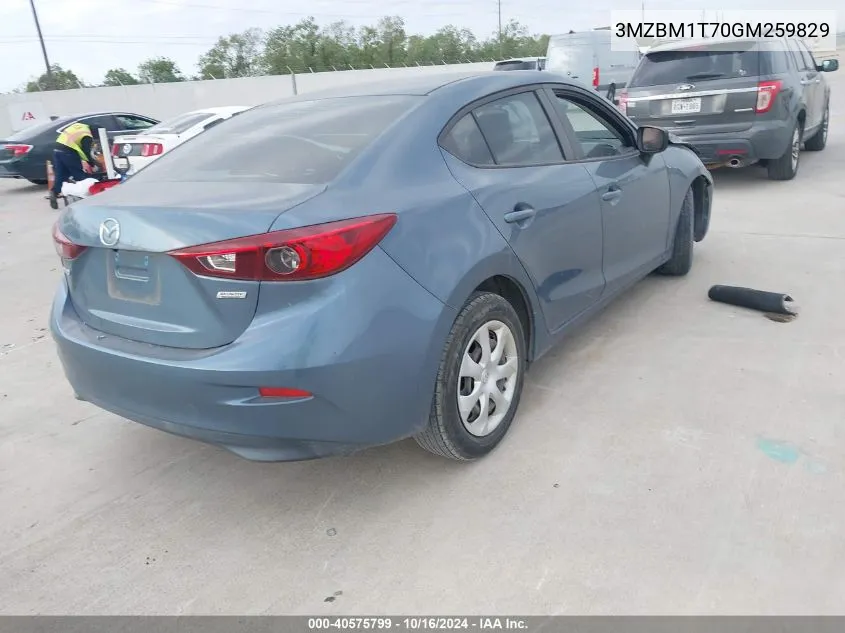 2016 Mazda Mazda3 I Sport VIN: 3MZBM1T70GM259829 Lot: 40575799