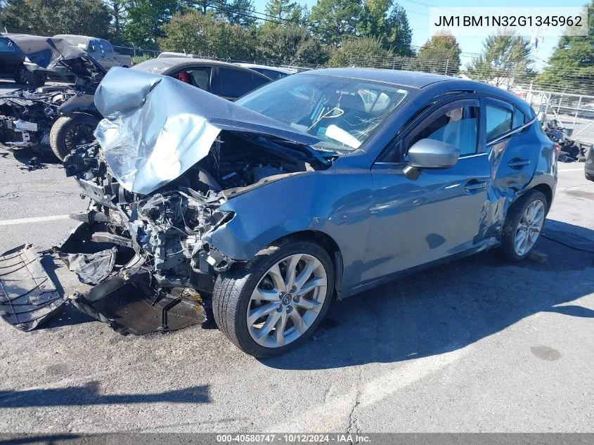 2016 Mazda 3 Grand Touring VIN: JM1BM1N32G1345962 Lot: 40580747