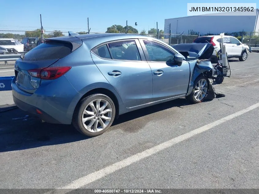 2016 Mazda 3 Grand Touring VIN: JM1BM1N32G1345962 Lot: 40580747