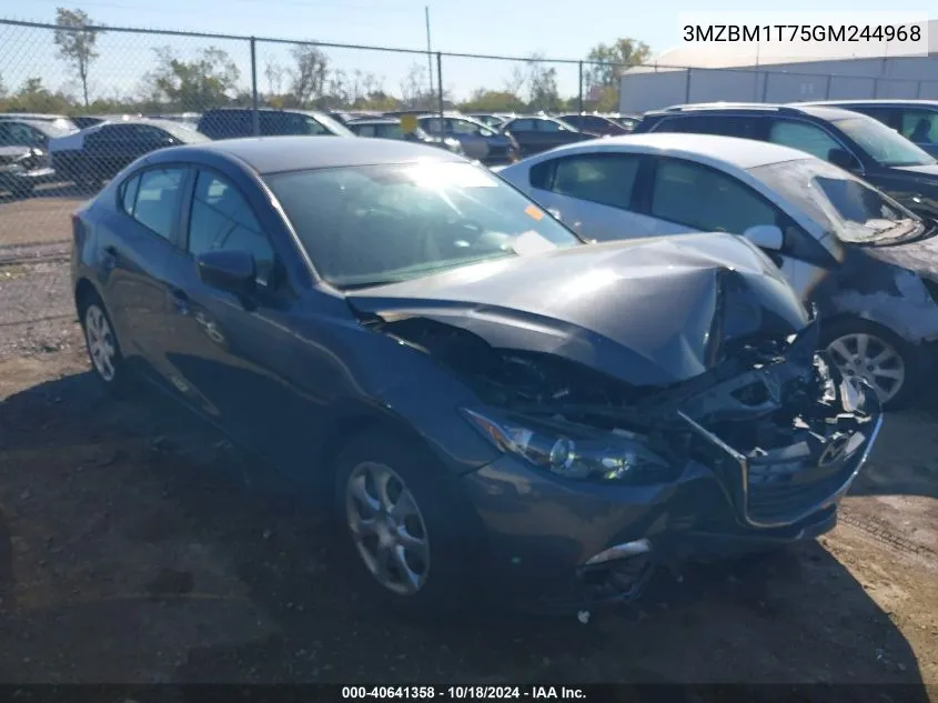 2016 Mazda Mazda3 I Sport VIN: 3MZBM1T75GM244968 Lot: 40641358