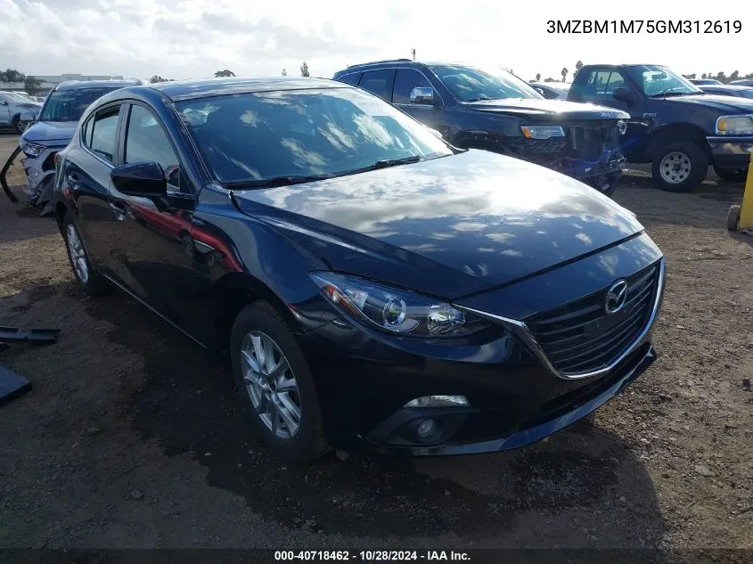 2016 Mazda Mazda3 I Touring VIN: 3MZBM1M75GM312619 Lot: 40718462