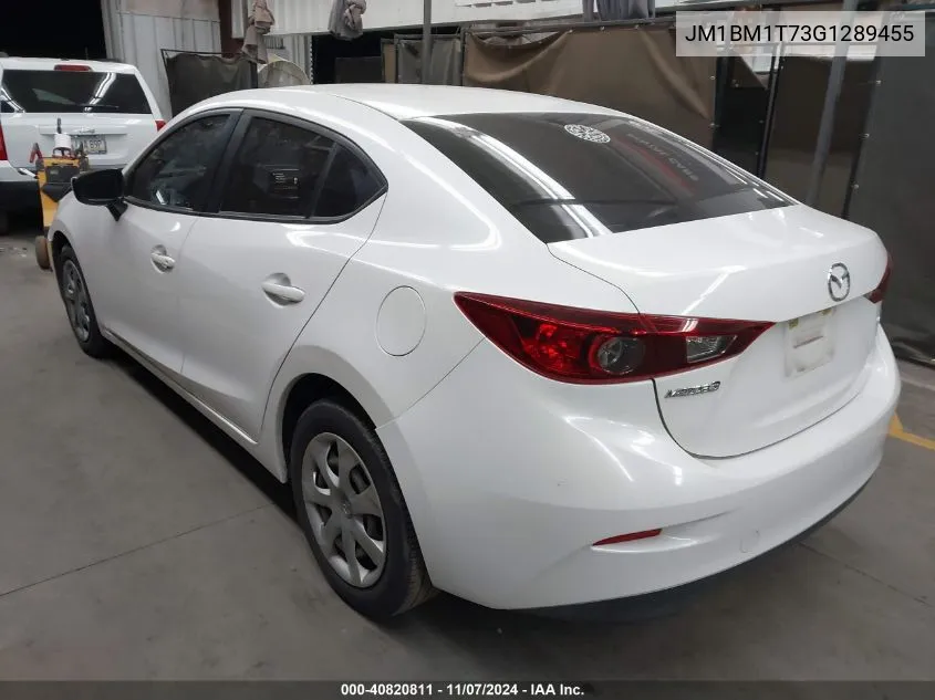 2016 Mazda Mazda3 I Sport VIN: JM1BM1T73G1289455 Lot: 40820811