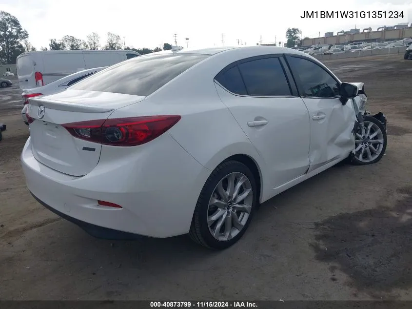 2016 Mazda Mazda3 S Touring VIN: JM1BM1W31G1351234 Lot: 40873799