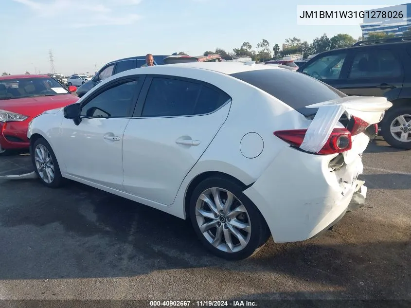 2016 Mazda Mazda3 S Touring VIN: JM1BM1W31G1278026 Lot: 40902667