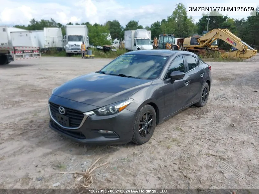 2017 Mazda 3 Touring VIN: 3MZBN1V76HM125659 Lot: 12077393