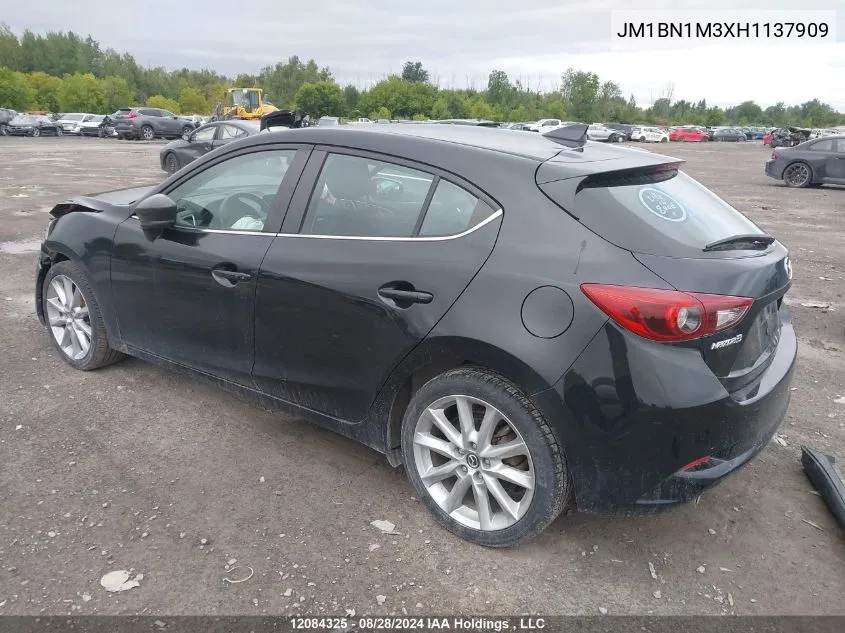 2017 Mazda Mazda3 VIN: JM1BN1M3XH1137909 Lot: 12084325