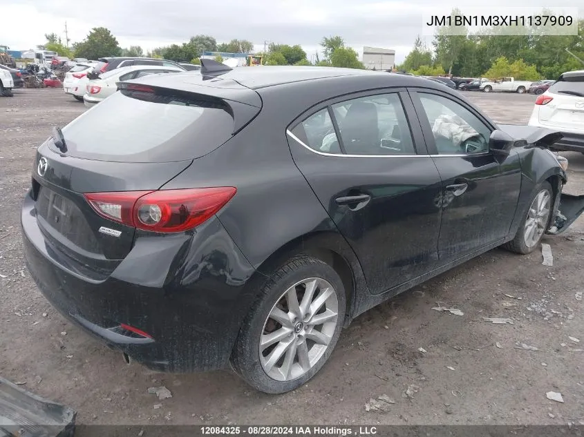 2017 Mazda Mazda3 VIN: JM1BN1M3XH1137909 Lot: 12084325