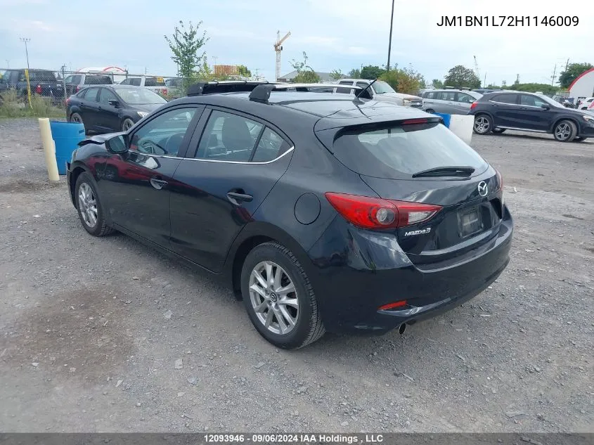 2017 Mazda Mazda3 VIN: JM1BN1L72H1146009 Lot: 12093946