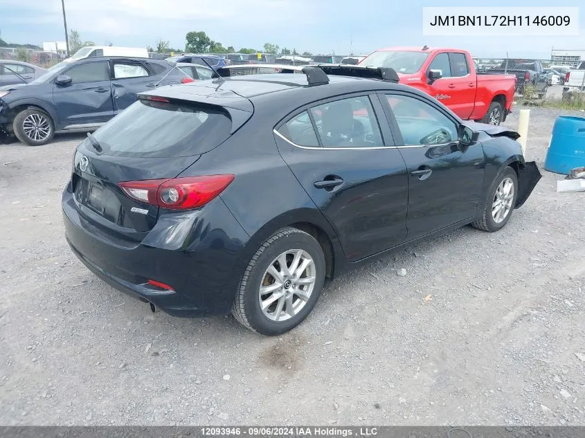 2017 Mazda Mazda3 VIN: JM1BN1L72H1146009 Lot: 12093946