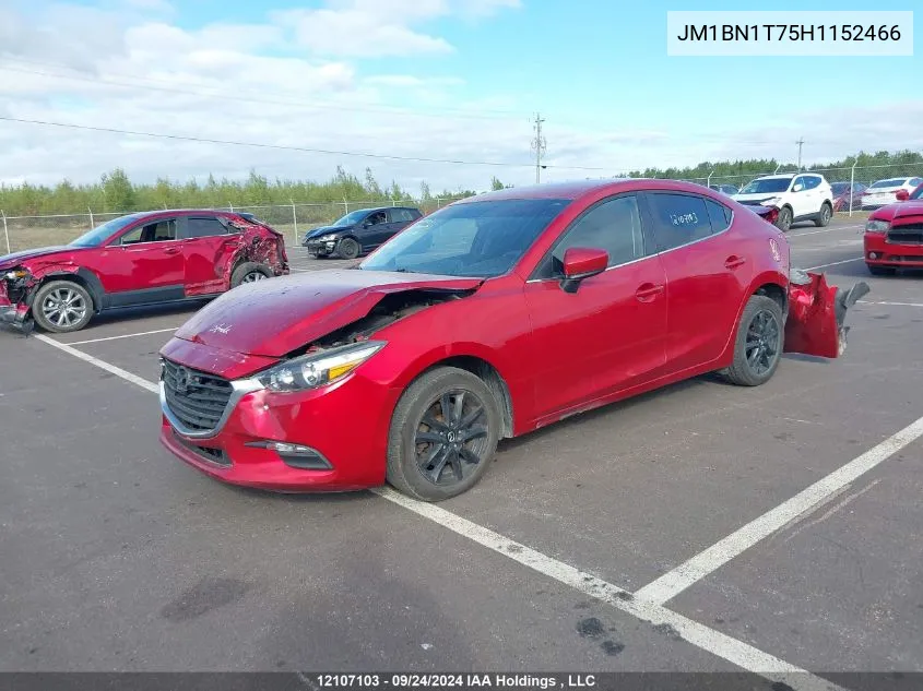 2017 Mazda 3 Se VIN: JM1BN1T75H1152466 Lot: 12107103