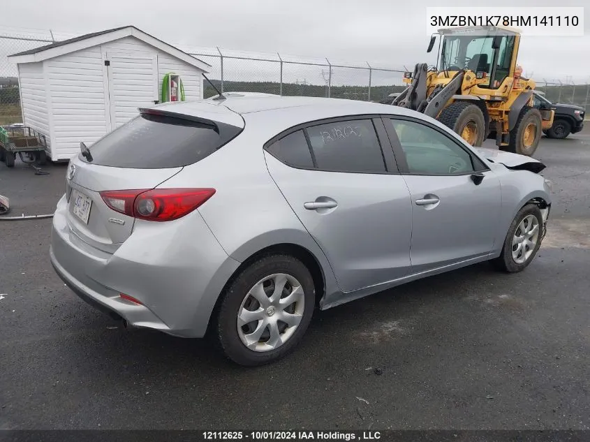 2017 Mazda 3 Sport VIN: 3MZBN1K78HM141110 Lot: 12112625