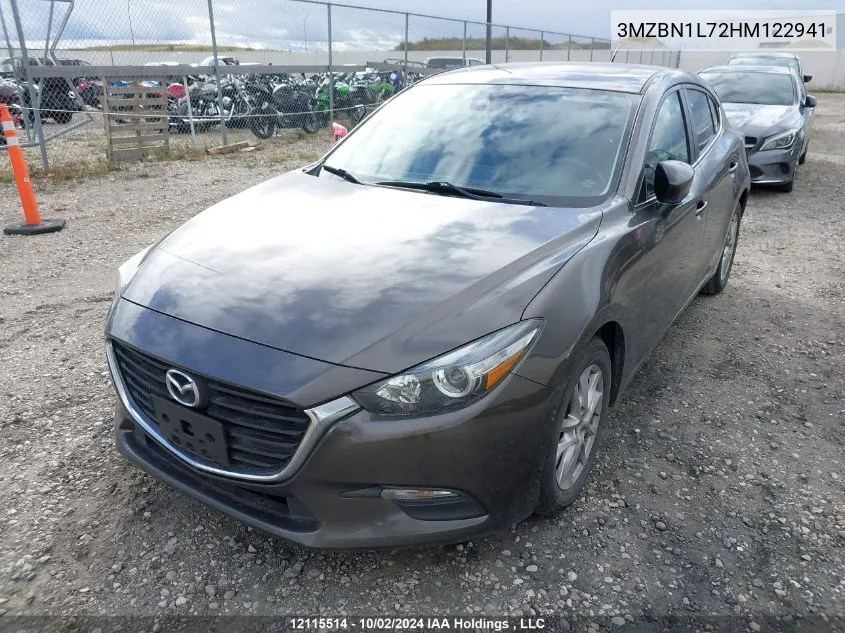 3MZBN1L72HM122941 2017 Mazda Mazda3