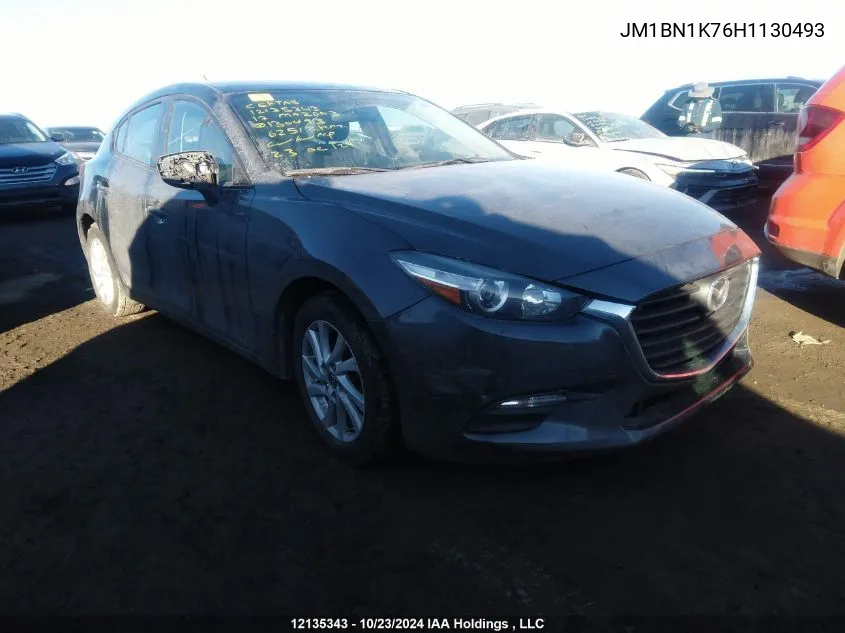 2017 Mazda Mazda3 VIN: JM1BN1K76H1130493 Lot: 12135343