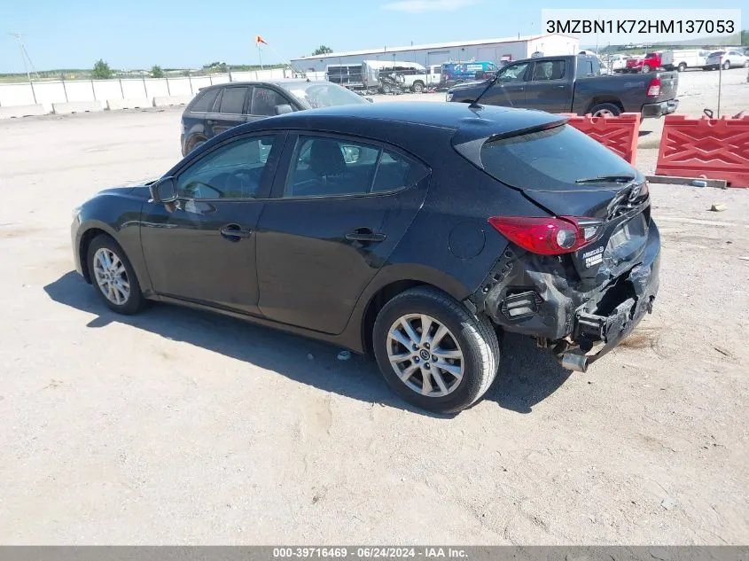 2017 Mazda Mazda3 Sport VIN: 3MZBN1K72HM137053 Lot: 39716469