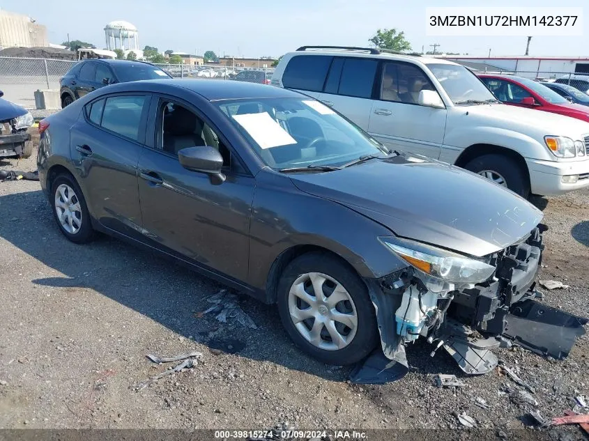 2017 Mazda Mazda3 Sport VIN: 3MZBN1U72HM142377 Lot: 39815274