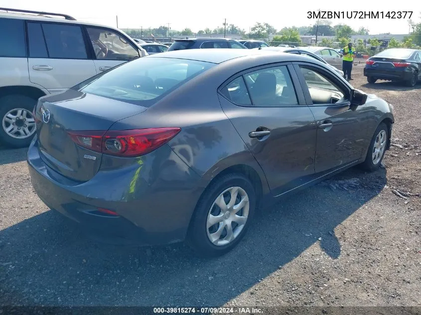 2017 Mazda Mazda3 Sport VIN: 3MZBN1U72HM142377 Lot: 39815274