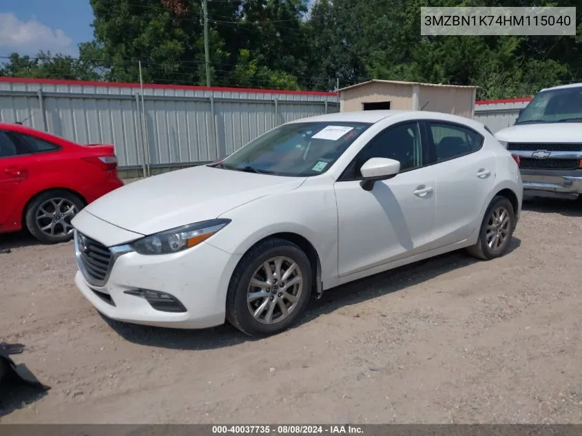 3MZBN1K74HM115040 2017 Mazda Mazda3 Sport