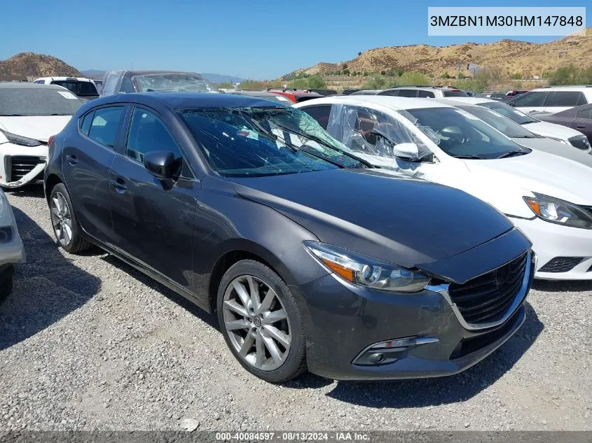 2017 Mazda Mazda3 Grand Touring VIN: 3MZBN1M30HM147848 Lot: 40084597