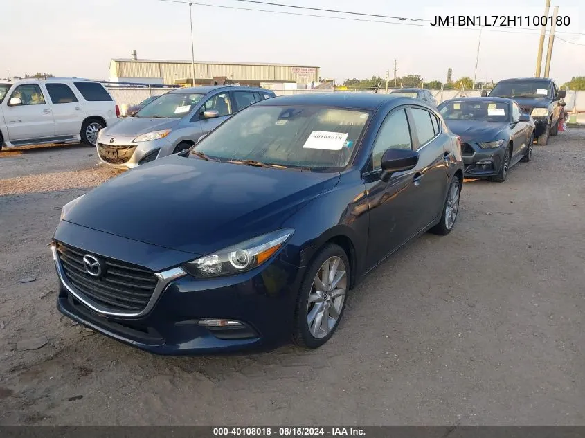 2017 Mazda Mazda3 Touring VIN: JM1BN1L72H1100180 Lot: 40108018