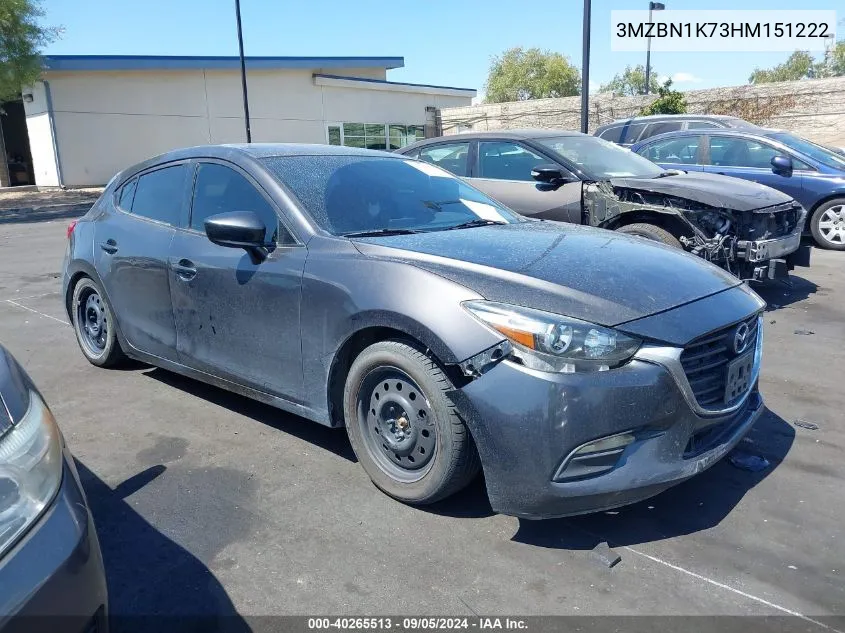 2017 Mazda Mazda3 Sport VIN: 3MZBN1K73HM151222 Lot: 40265513