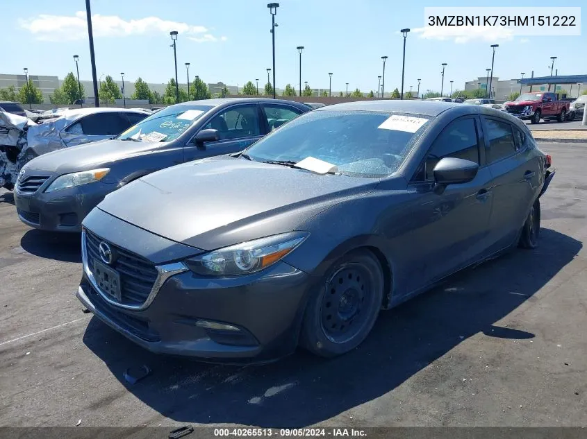 2017 Mazda Mazda3 Sport VIN: 3MZBN1K73HM151222 Lot: 40265513