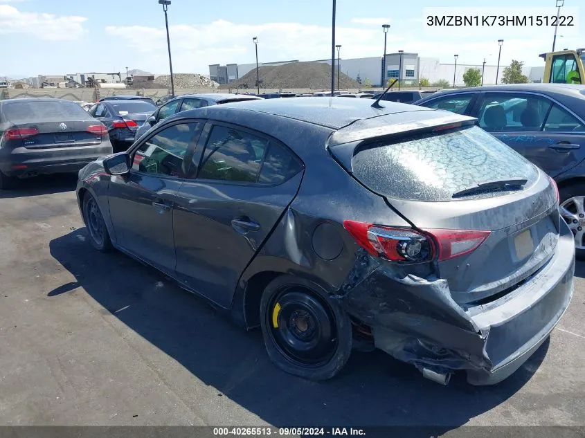 2017 Mazda Mazda3 Sport VIN: 3MZBN1K73HM151222 Lot: 40265513