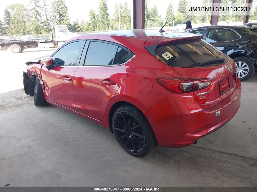 2017 Mazda Mazda3 Touring 2.5 VIN: JM1BN1L35H1130237 Lot: 40276847