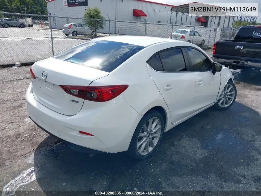 2017 Mazda Mazda3 Touring VIN: 3MZBN1V79HM113649 Lot: 40280535