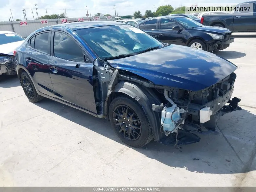 2017 Mazda Mazda3 Sport VIN: JM1BN1U71H1143097 Lot: 40372007