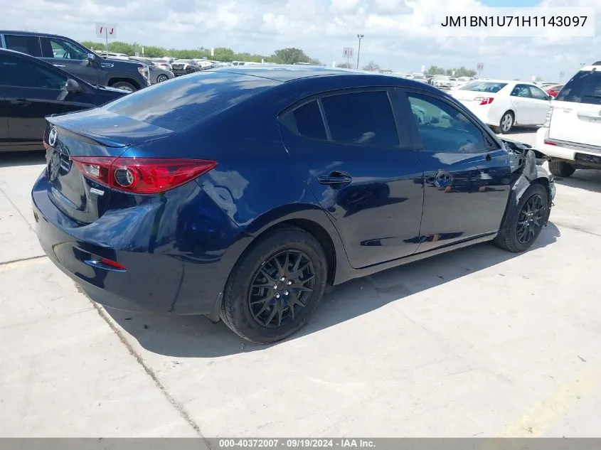 2017 Mazda Mazda3 Sport VIN: JM1BN1U71H1143097 Lot: 40372007