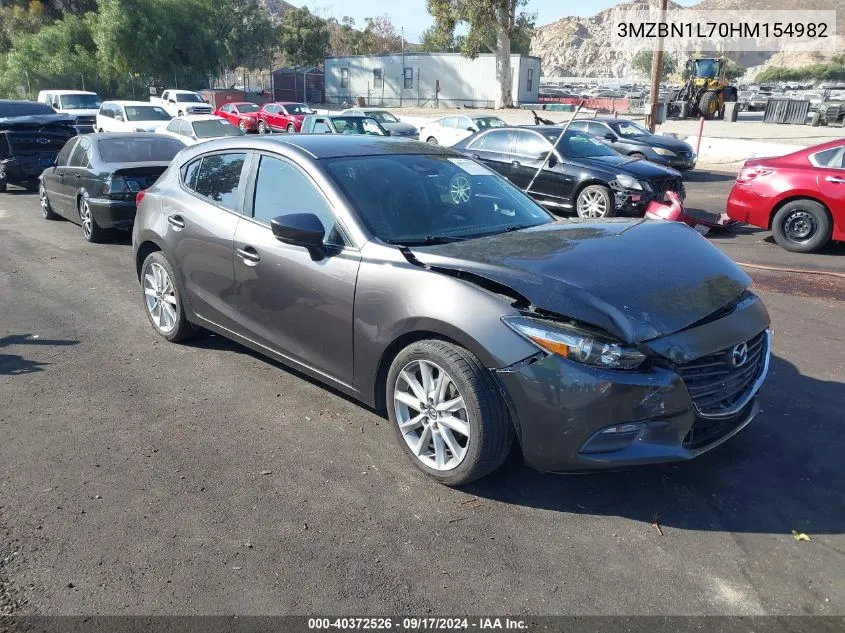 2017 Mazda Mazda3 Touring VIN: 3MZBN1L70HM154982 Lot: 40372526