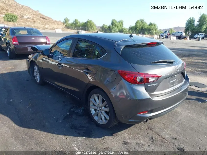 2017 Mazda Mazda3 Touring VIN: 3MZBN1L70HM154982 Lot: 40372526