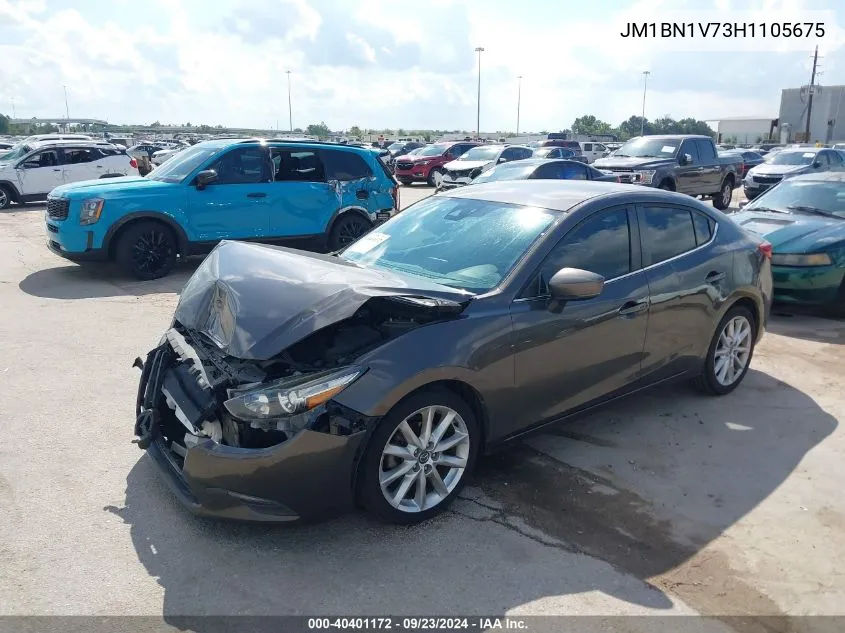 2017 Mazda 3 Touring VIN: JM1BN1V73H1105675 Lot: 40401172