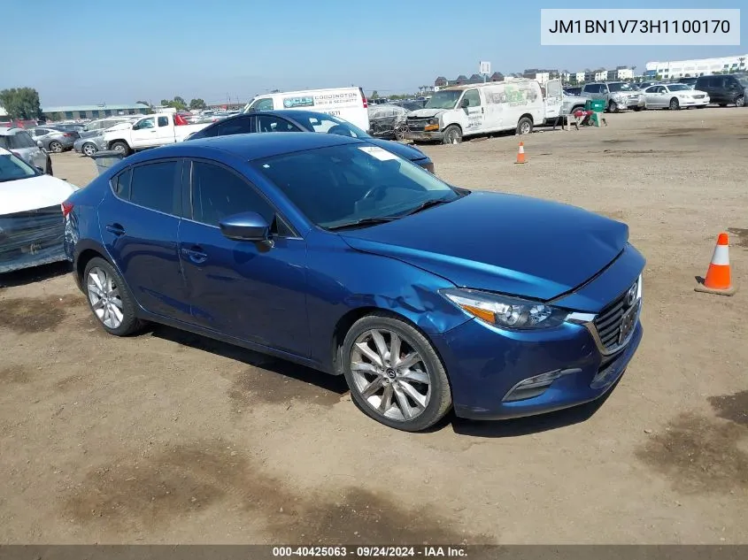 2017 Mazda Mazda3 Touring VIN: JM1BN1V73H1100170 Lot: 40425063