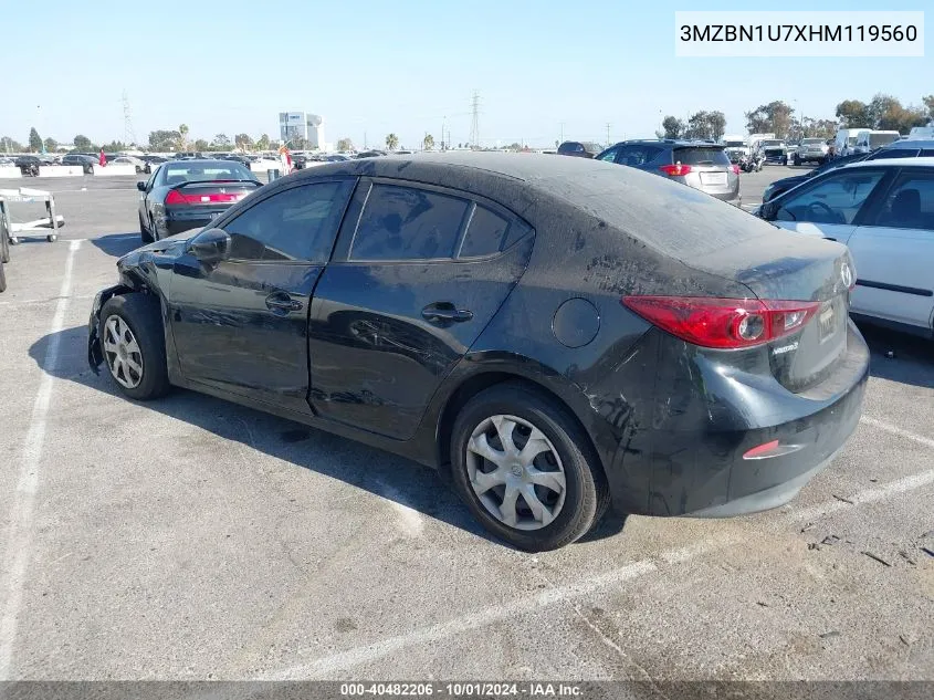 2017 Mazda Mazda3 Sport VIN: 3MZBN1U7XHM119560 Lot: 40482206