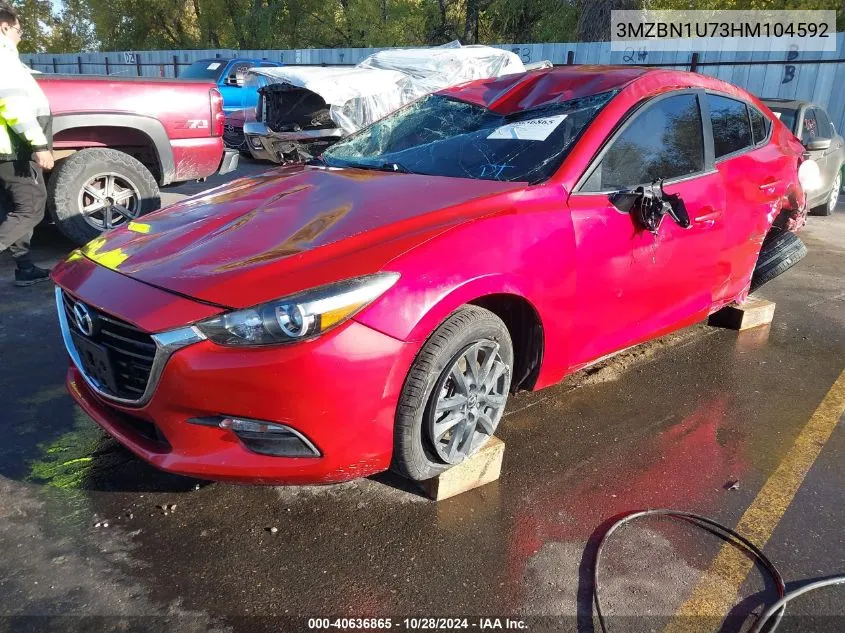 2017 Mazda Mazda3 Sport VIN: 3MZBN1U73HM104592 Lot: 40636865