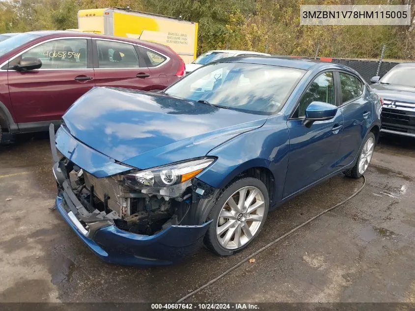 2017 Mazda Mazda3 Touring VIN: 3MZBN1V78HM115005 Lot: 40687642