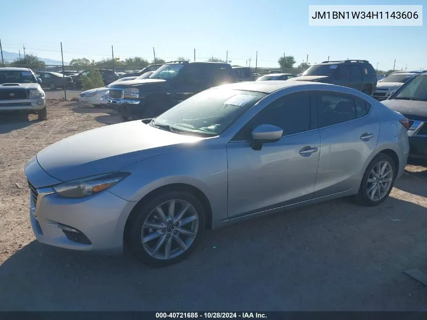 2017 Mazda Mazda3 Grand Touring VIN: JM1BN1W34H1143606 Lot: 40721685