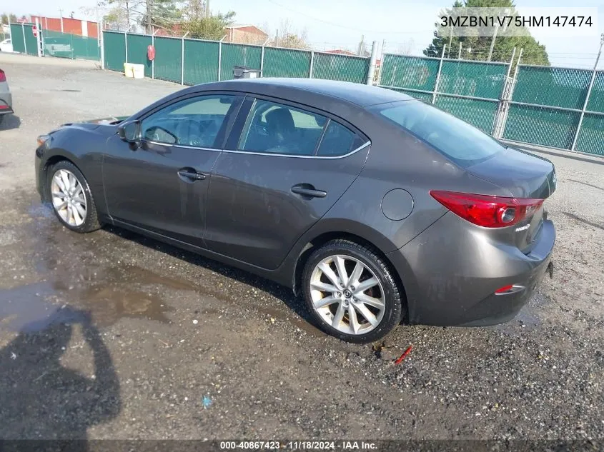 2017 Mazda 3 Touring VIN: 3MZBN1V75HM147474 Lot: 40867423