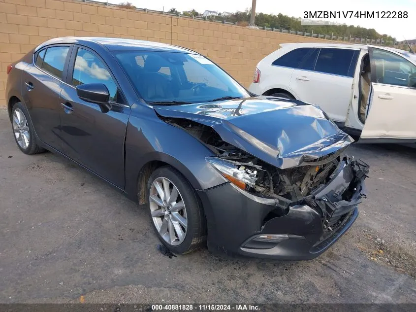 2017 Mazda Mazda3 Touring VIN: 3MZBN1V74HM122288 Lot: 40881828