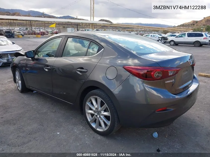 2017 Mazda Mazda3 Touring VIN: 3MZBN1V74HM122288 Lot: 40881828