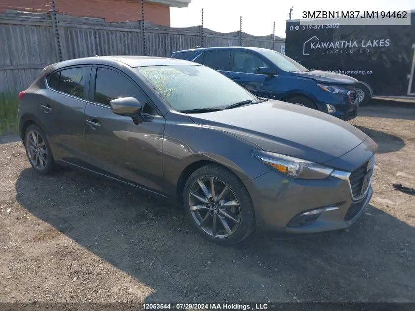 2018 Mazda 3 Grand Touring VIN: 3MZBN1M37JM194462 Lot: 12053544