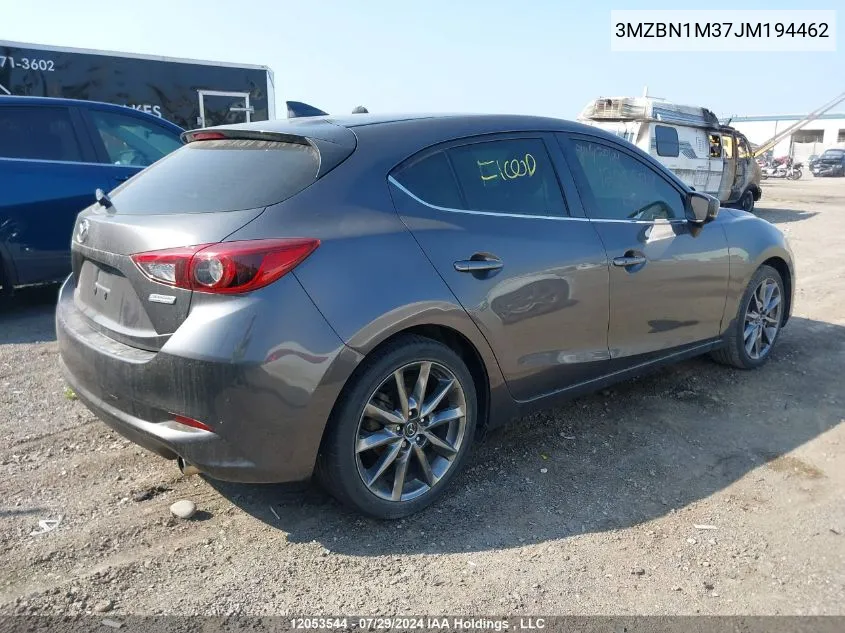 2018 Mazda 3 Grand Touring VIN: 3MZBN1M37JM194462 Lot: 12053544