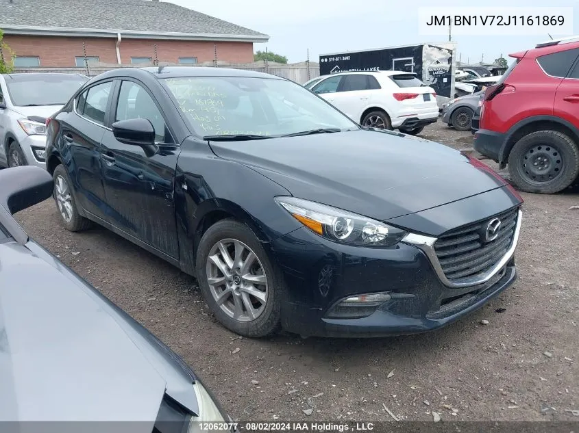 2018 Mazda Mazda3 VIN: JM1BN1V72J1161869 Lot: 12062077