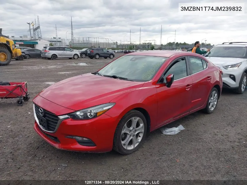 2018 Mazda Mazda3 VIN: 3MZBN1T74JM239832 Lot: 12071334