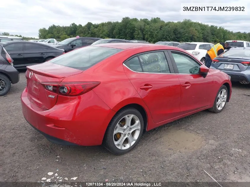 2018 Mazda Mazda3 VIN: 3MZBN1T74JM239832 Lot: 12071334