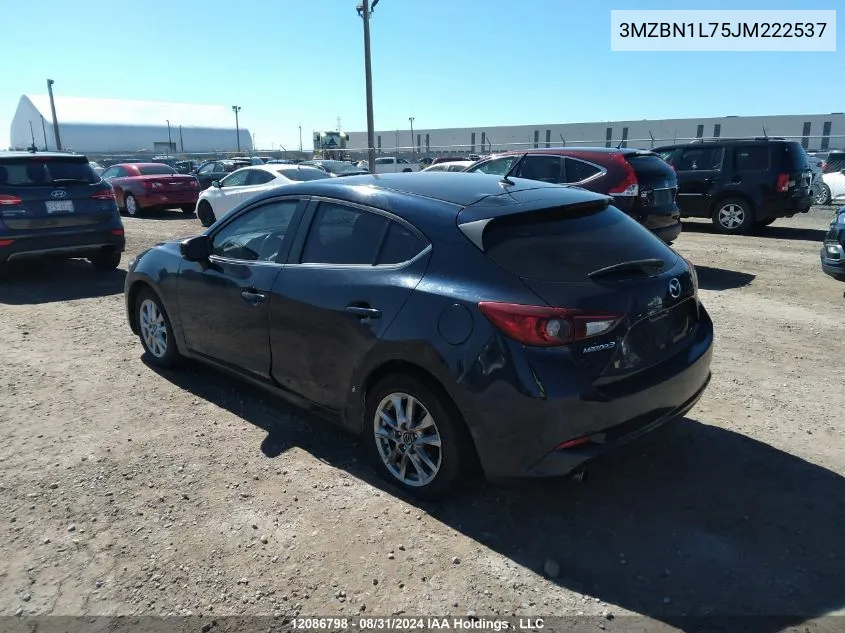 2018 Mazda 3 Touring VIN: 3MZBN1L75JM222537 Lot: 12086798