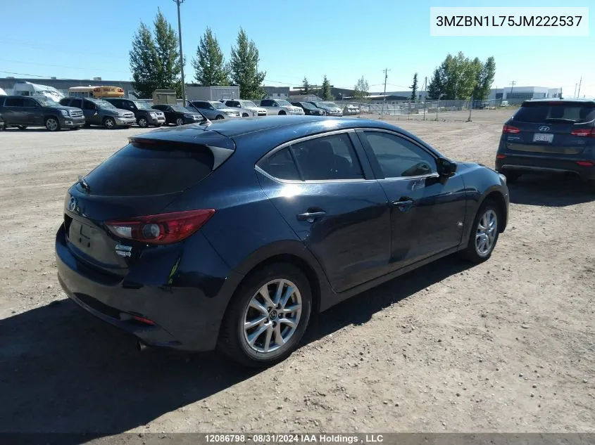 2018 Mazda 3 Touring VIN: 3MZBN1L75JM222537 Lot: 12086798